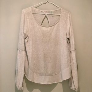 Free People white shirt with puff sleeves
